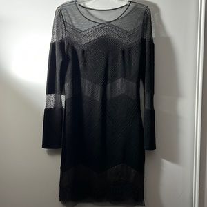 Mesh little black dress